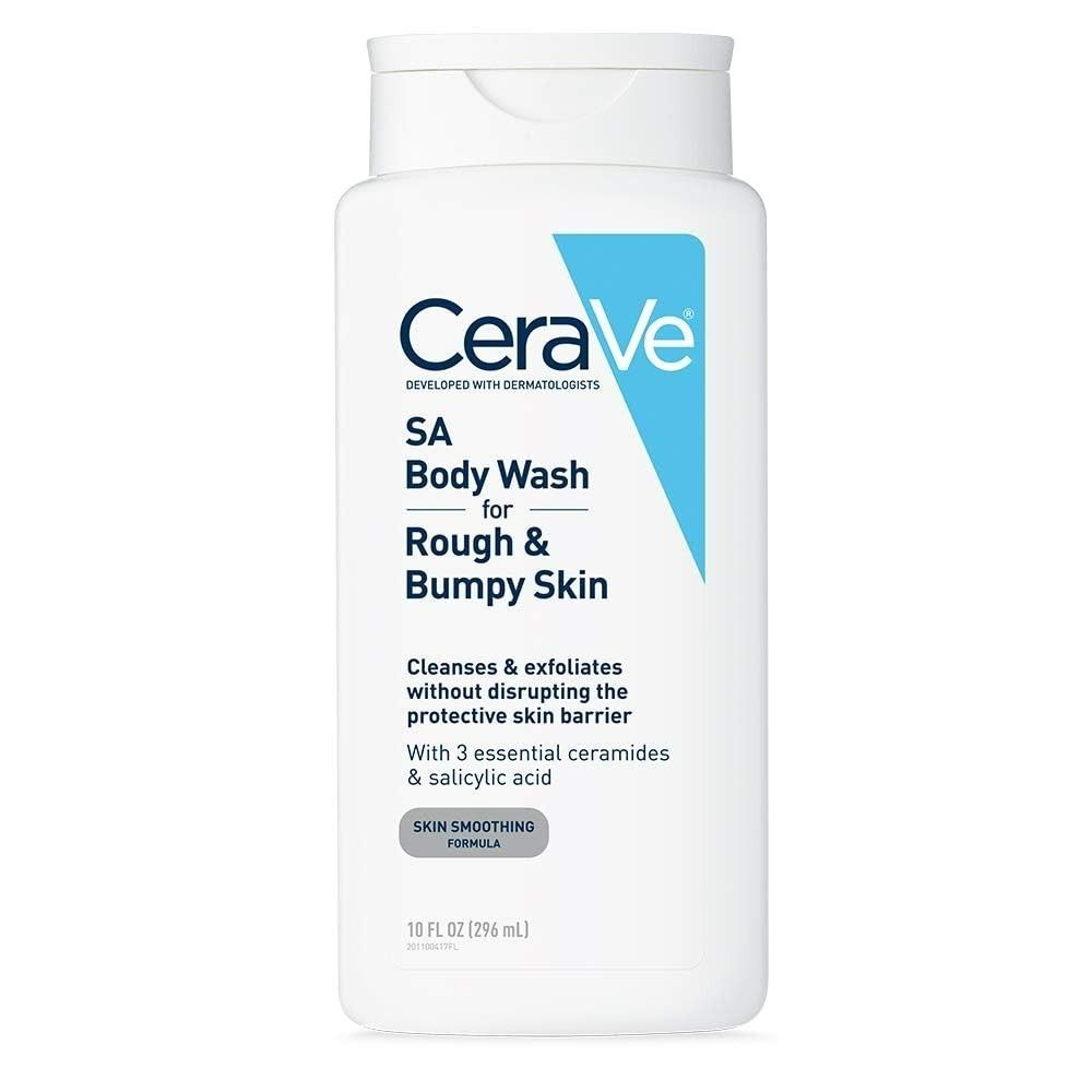CeraVe Salicylic Acid Body Wash Exfoliates Rough and Bumpy Skin Care White 10oz